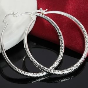 Charms find 925 sterling silver round hoops